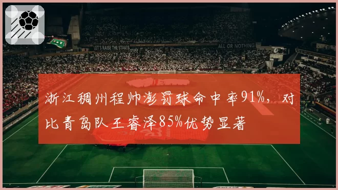 浙江稠州程帅澎罚球命中率91%,对比青岛队王睿泽85%优势显著